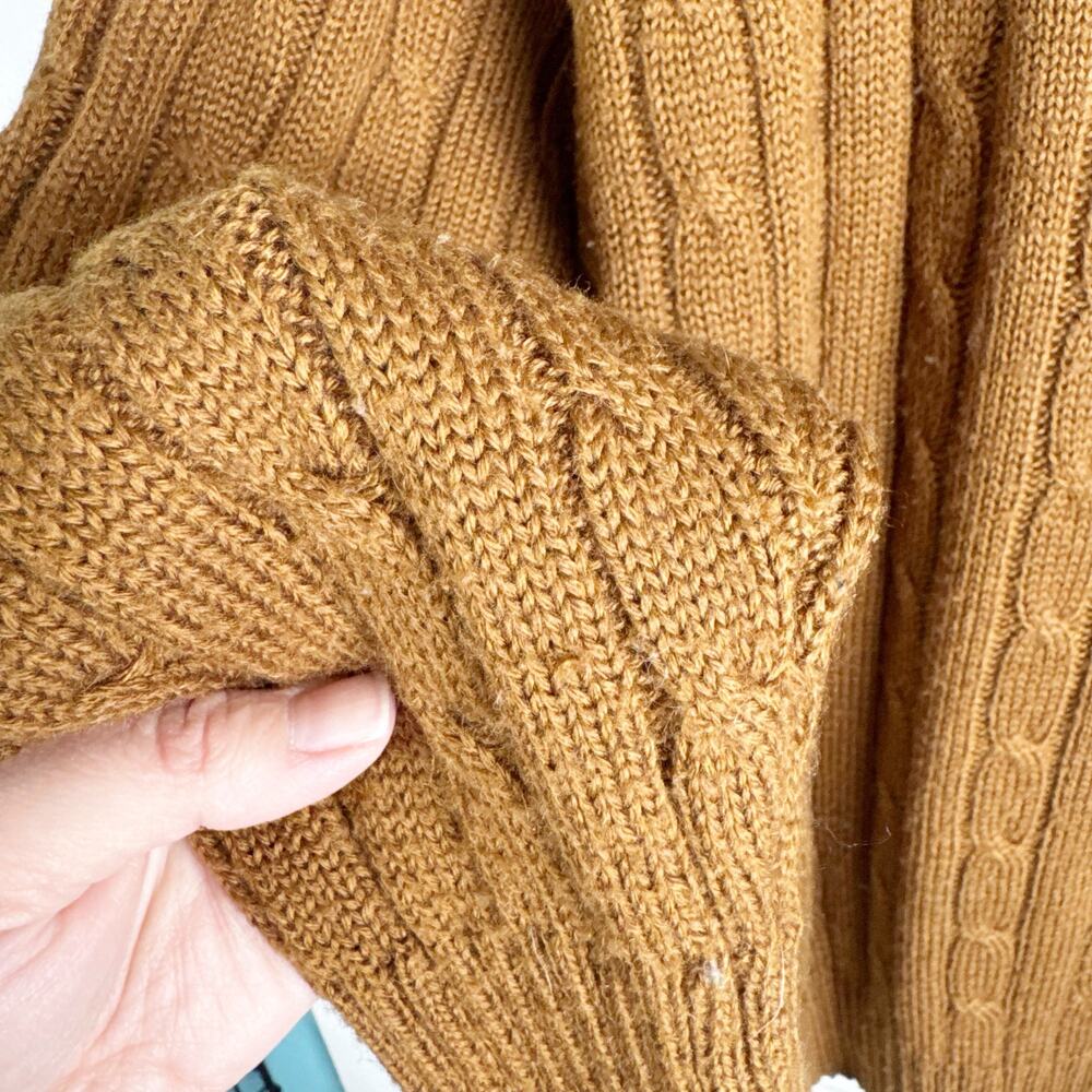 VTG Diane Von Furstenberg Collared Cable Knit Ribbed Polo Pullover Sweater M - Picture 6 of 13